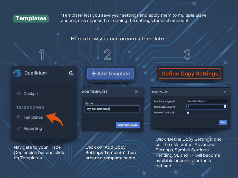 Templates | Duplikium Trade Copier